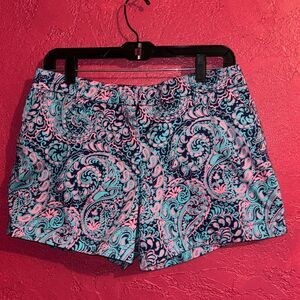 Cambridge Dry Goods multicolored print shorts. Preppy, casual comfy Sz 10.
